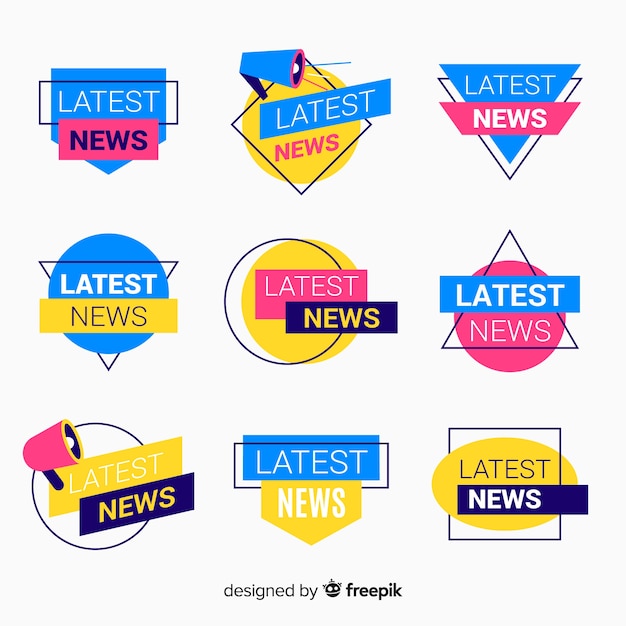 Free vector latest news banner collection