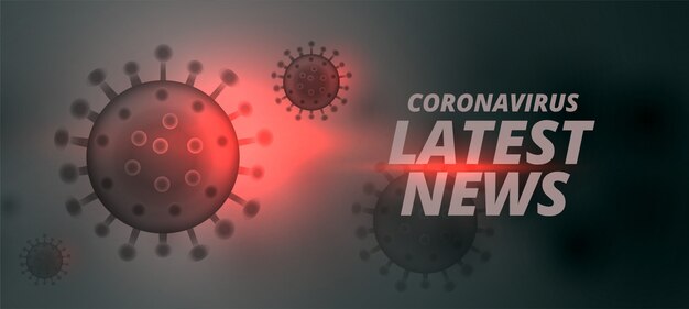 Latest news of coronavirus banner concept design