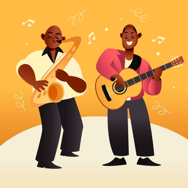 Latin music band illustration