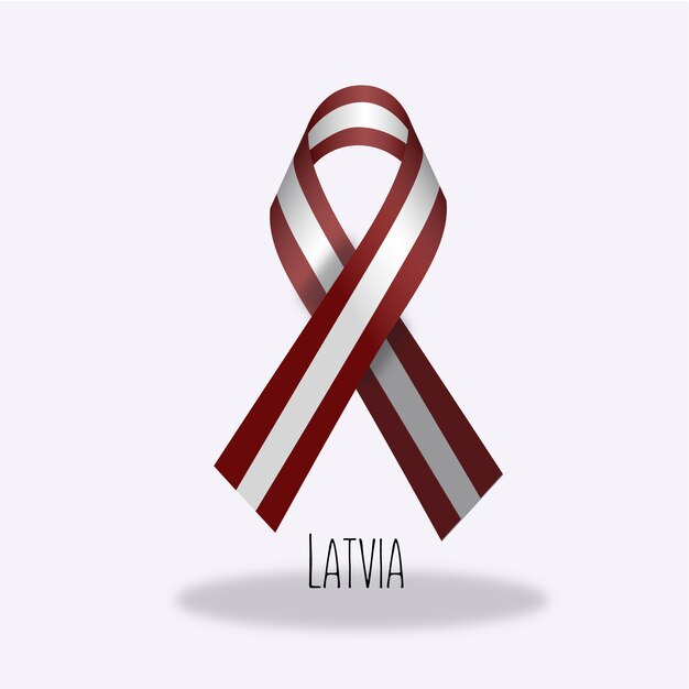 ラトビアのフラッグリボンデザイン