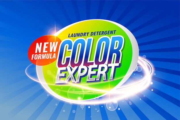 Laundry detergent color expert packaging template