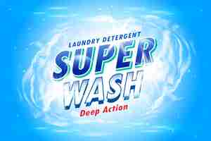 Free vector laundry detergent packaging for super wash