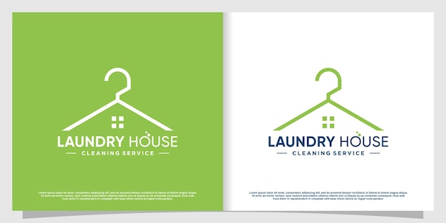 Laundry logo with creative element style premium vector part 1