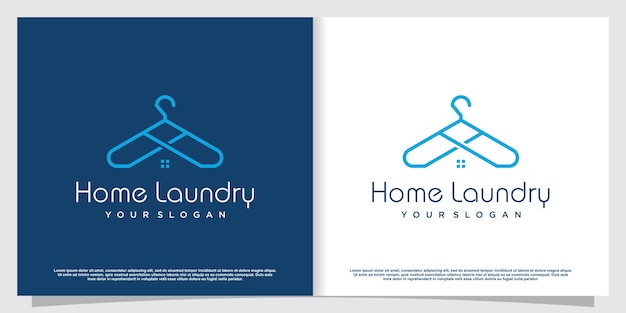 Laundry logo with creative element style premium vector part 5