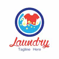 Free vector laundry logo with text space for your slogan