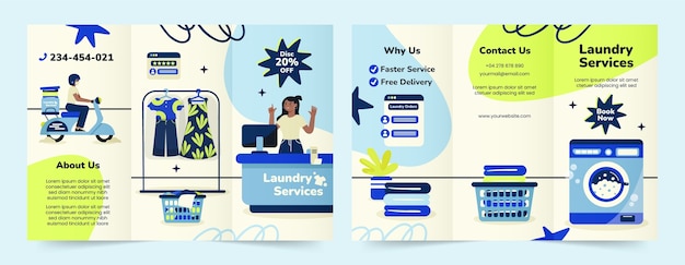 Laundry service   brochure template
