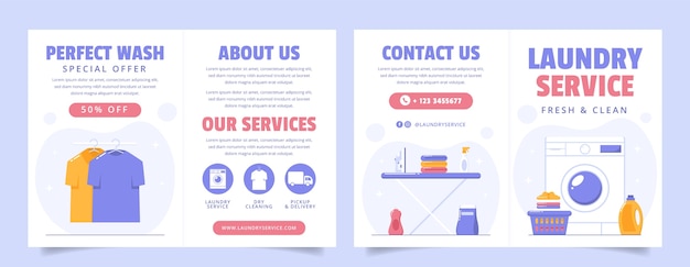 Laundry service   brochure template