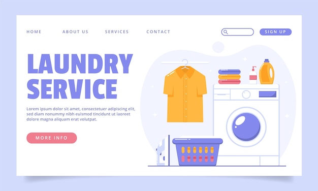 Laundry service    landing page template