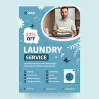 Free vector laundry service  poster template