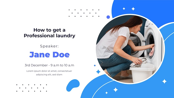 Free Vector laundry service  template design