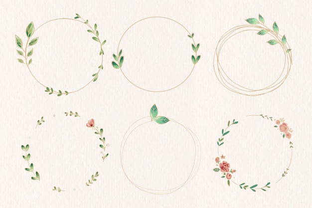 Free vector laurel wreath set