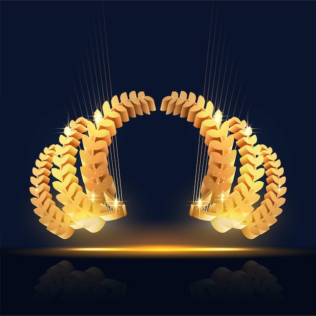 Бесплатное векторное изображение Лавровые венки символ победной славы и успеха