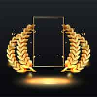 Free vector laurel wreaths symbol of victory glory and success