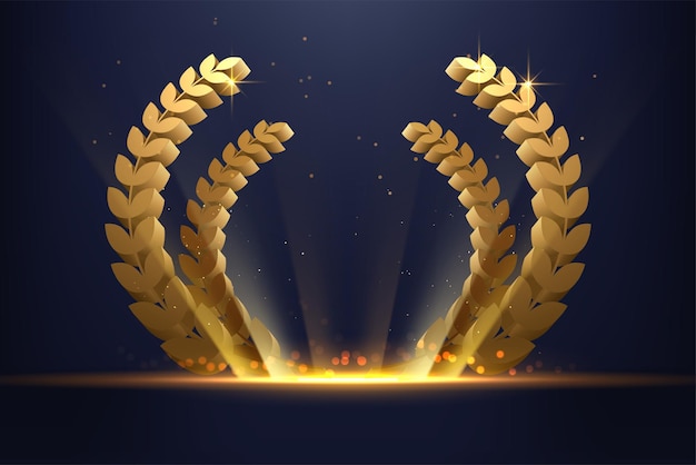 Free vector laurel wreaths symbol of victory, glory and success