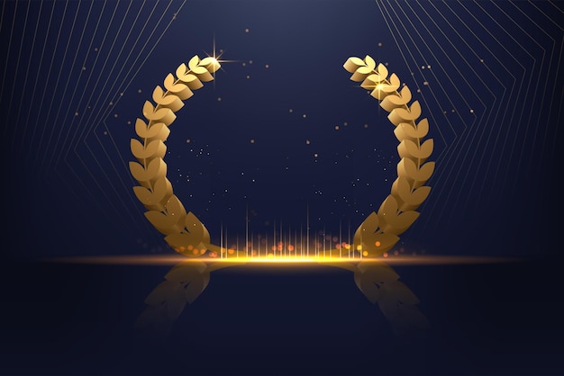 Free vector laurel wreaths symbol of victory, glory and success