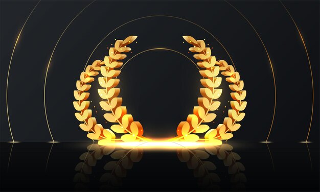 Laurel wreaths symbol of victory glory and success