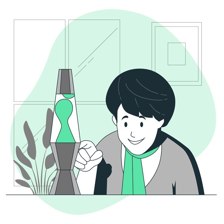 무료 Vector 용암 램프 개념 그림