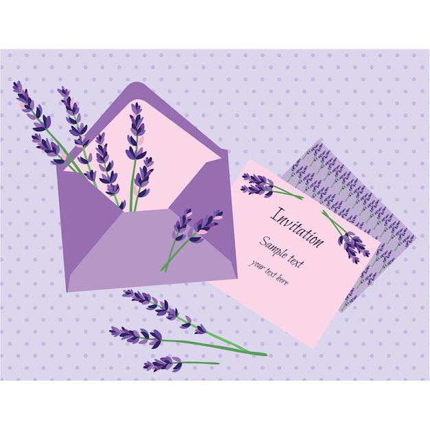 Lavender invitation design