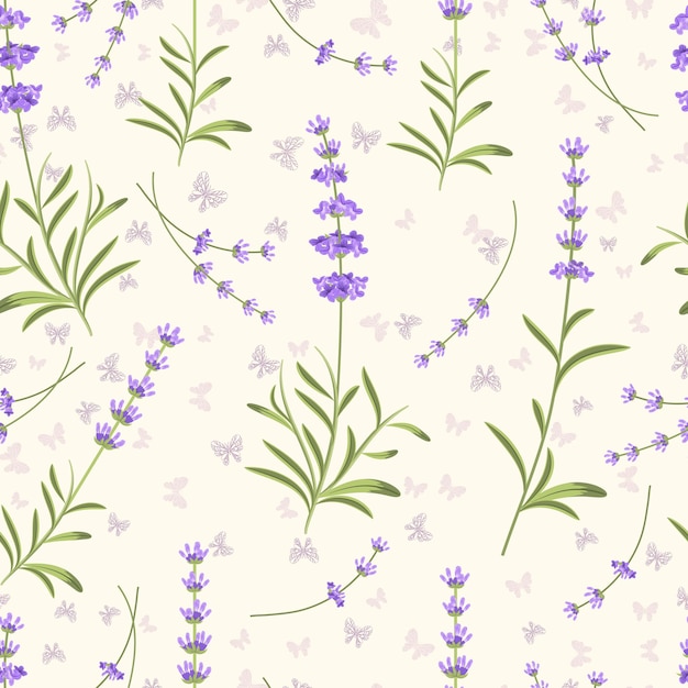 Lavender seamless pattern