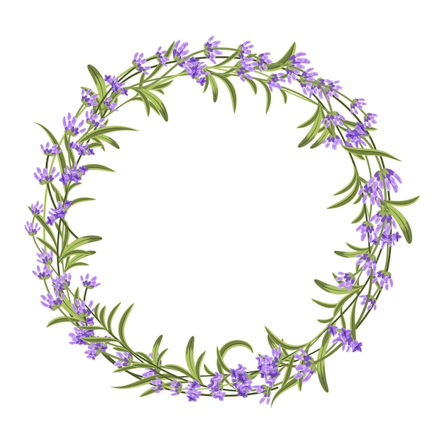 Free vector lavender wreath