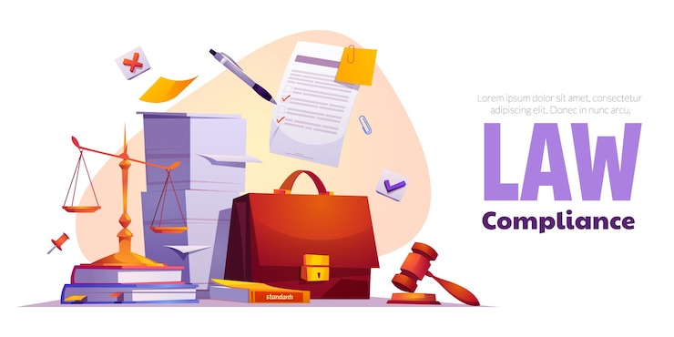 Free Vector law compliance company policies and rules
