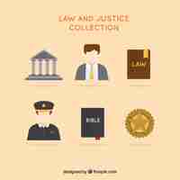 Free vector law and justice elements collection