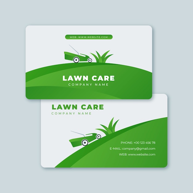 Free vector lawn care business card template