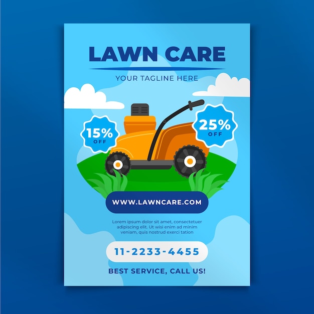 Lawn care flyer template