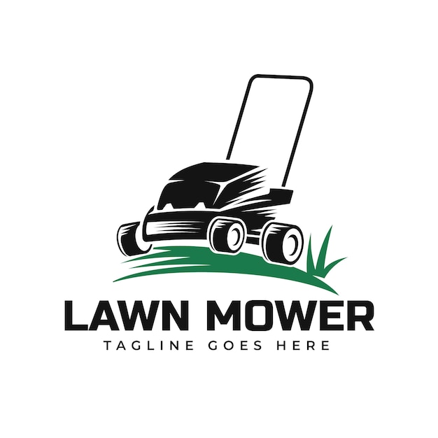 Шаблон логотипа газонокосилки