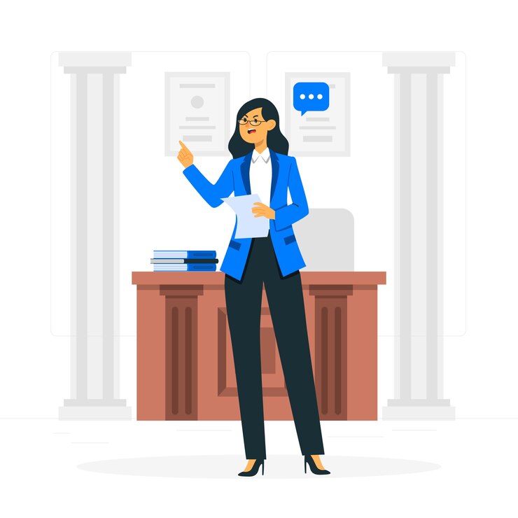 Free Vector lawyer arguing concept illustration