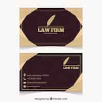 Free vector lawyer card template