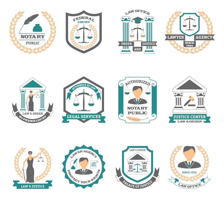 Free Vector  lawyer logo set