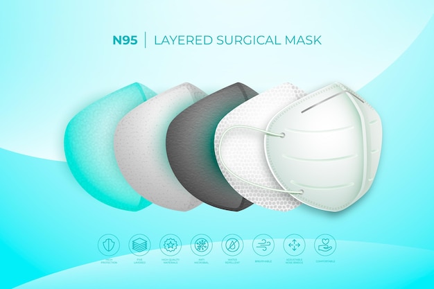 Многослойная хирургическая маска n95