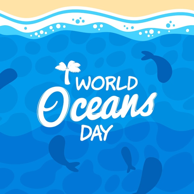 Free vector layers of ocean flat international underwater day