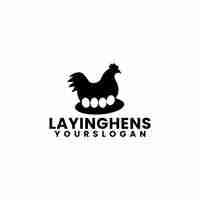 Free vector laying hens logo design template