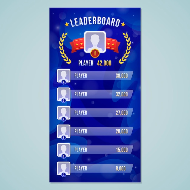 Leaderboard with abstract background