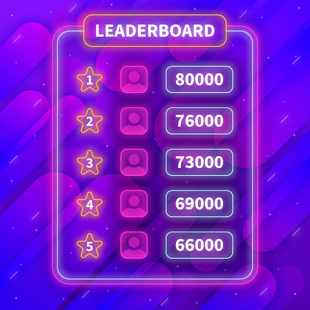 Free vector leaderboard with abstract background