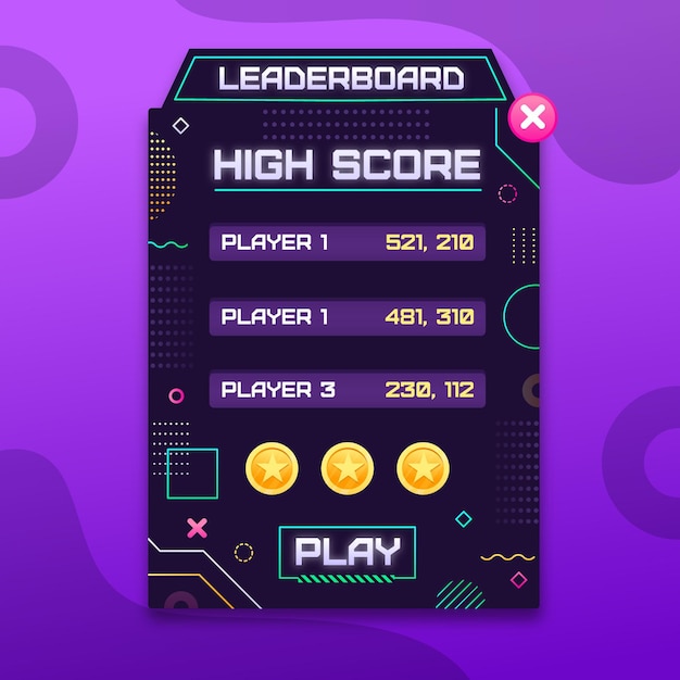 Leaderboard with abstract background