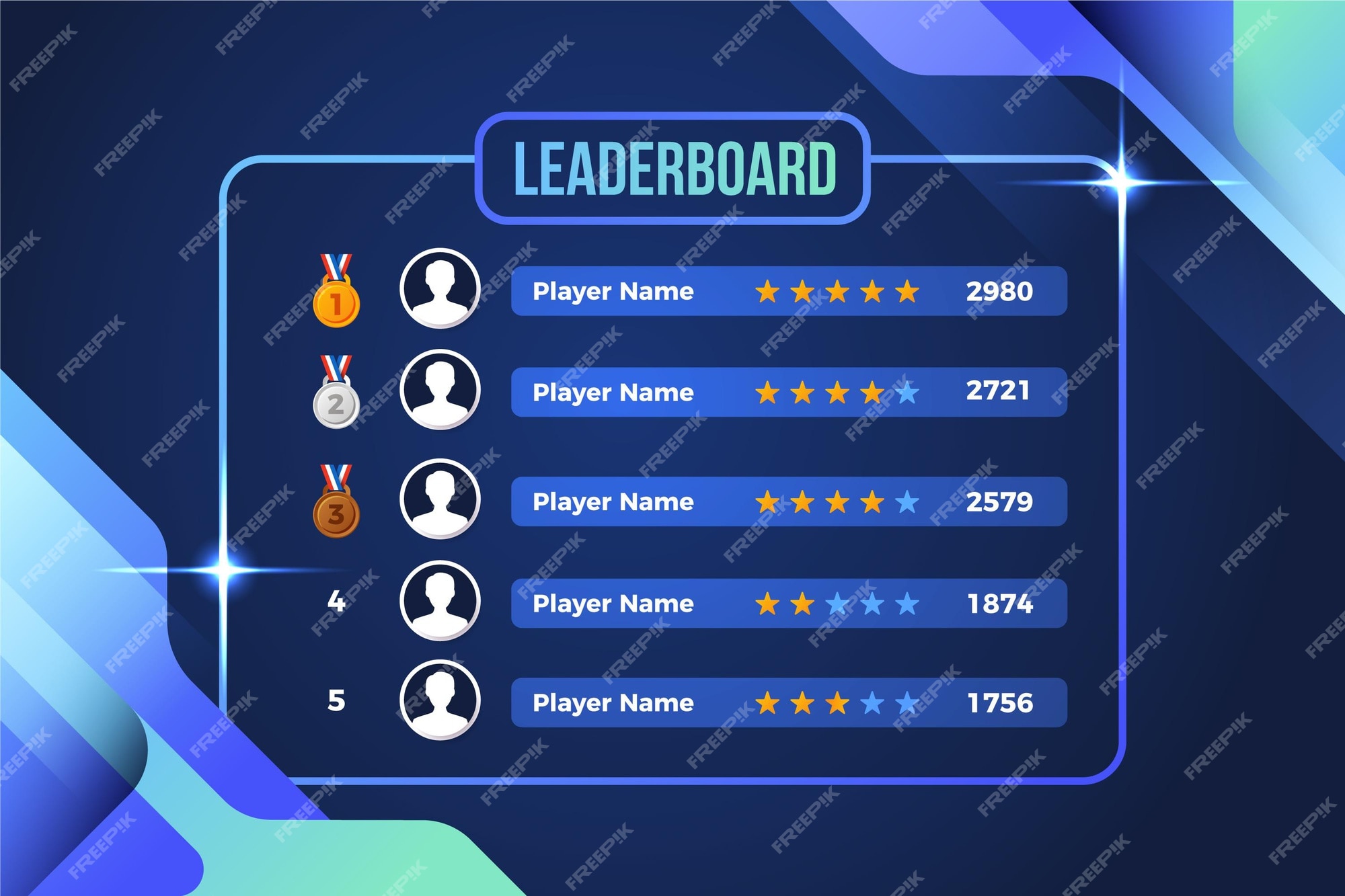 Game leaderboard template  Templates, Mobile app design inspiration, App  design inspiration