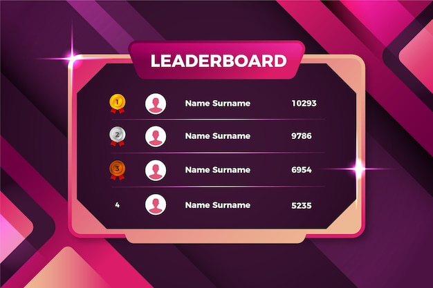 Leaderboard with abstract background