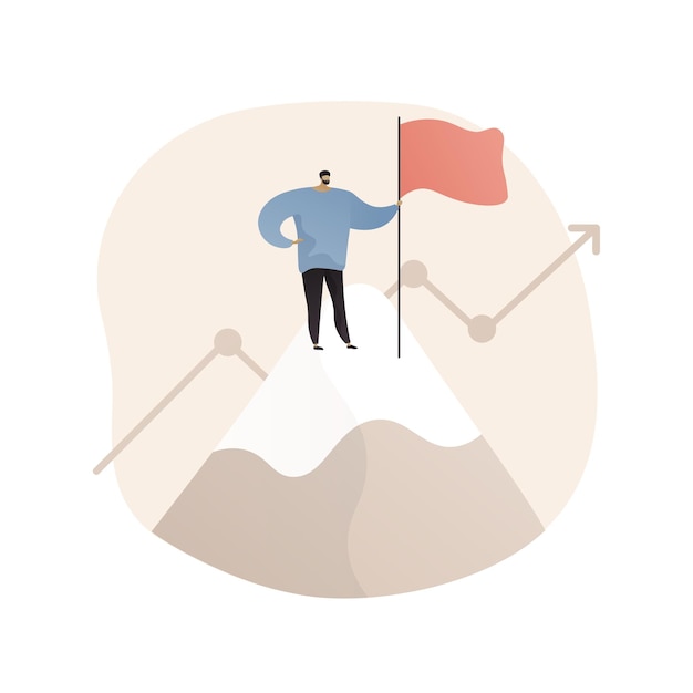 Leadership abstract illustration in flat style