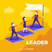 Free vector leadership concept in flat design