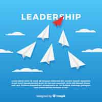 Free vector leadership concept in flat design