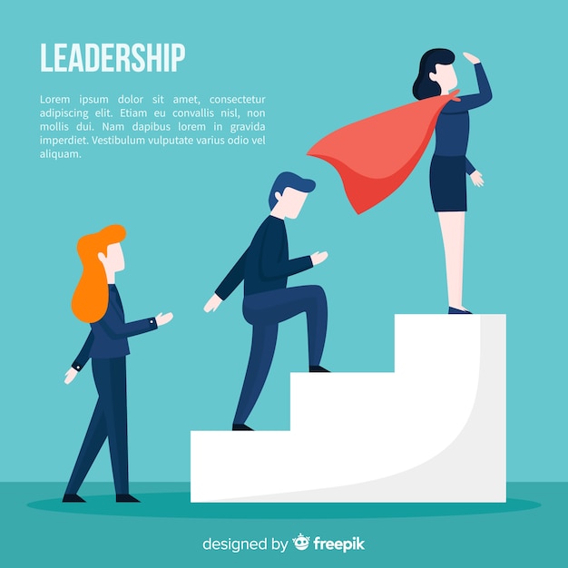 Leadership concept in flat style