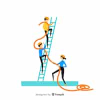 Free vector leadership concept in flat style