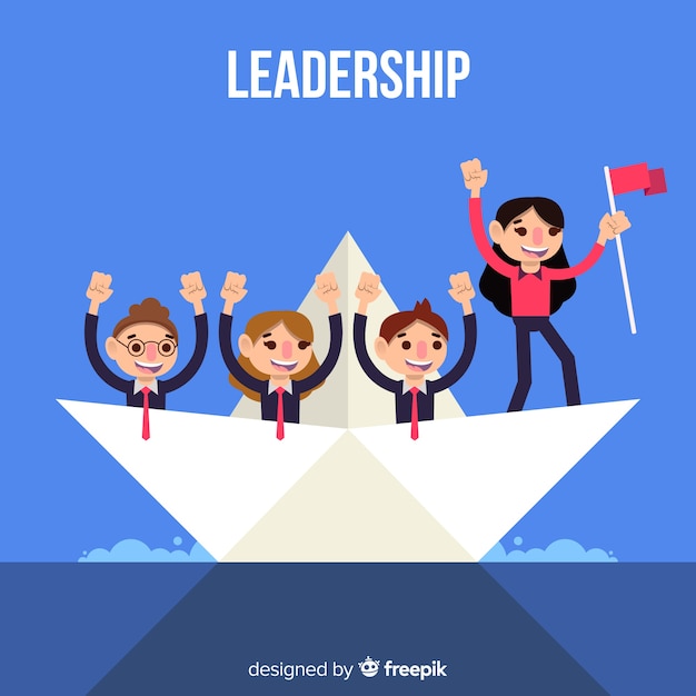 Free vector leadership concept in flat style