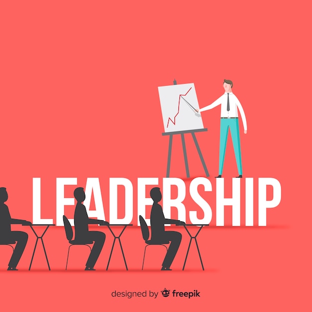 Free vector leadership concept in flat style