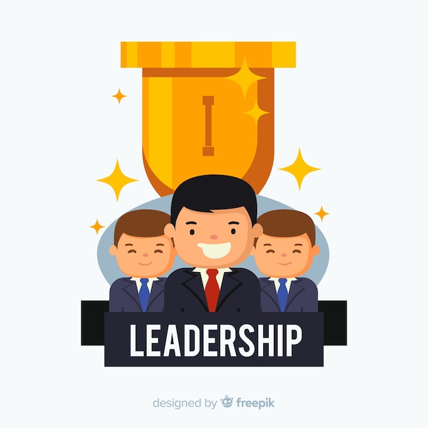 Бесплатное векторное изображение Концепция лидерства в плоском стиле