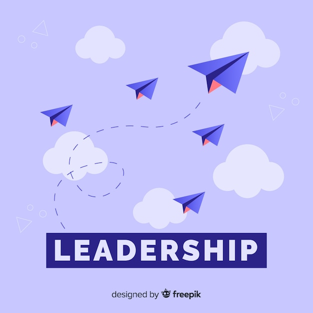 Leadership concept and paper planes