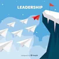 Free vector leadership design in flat style